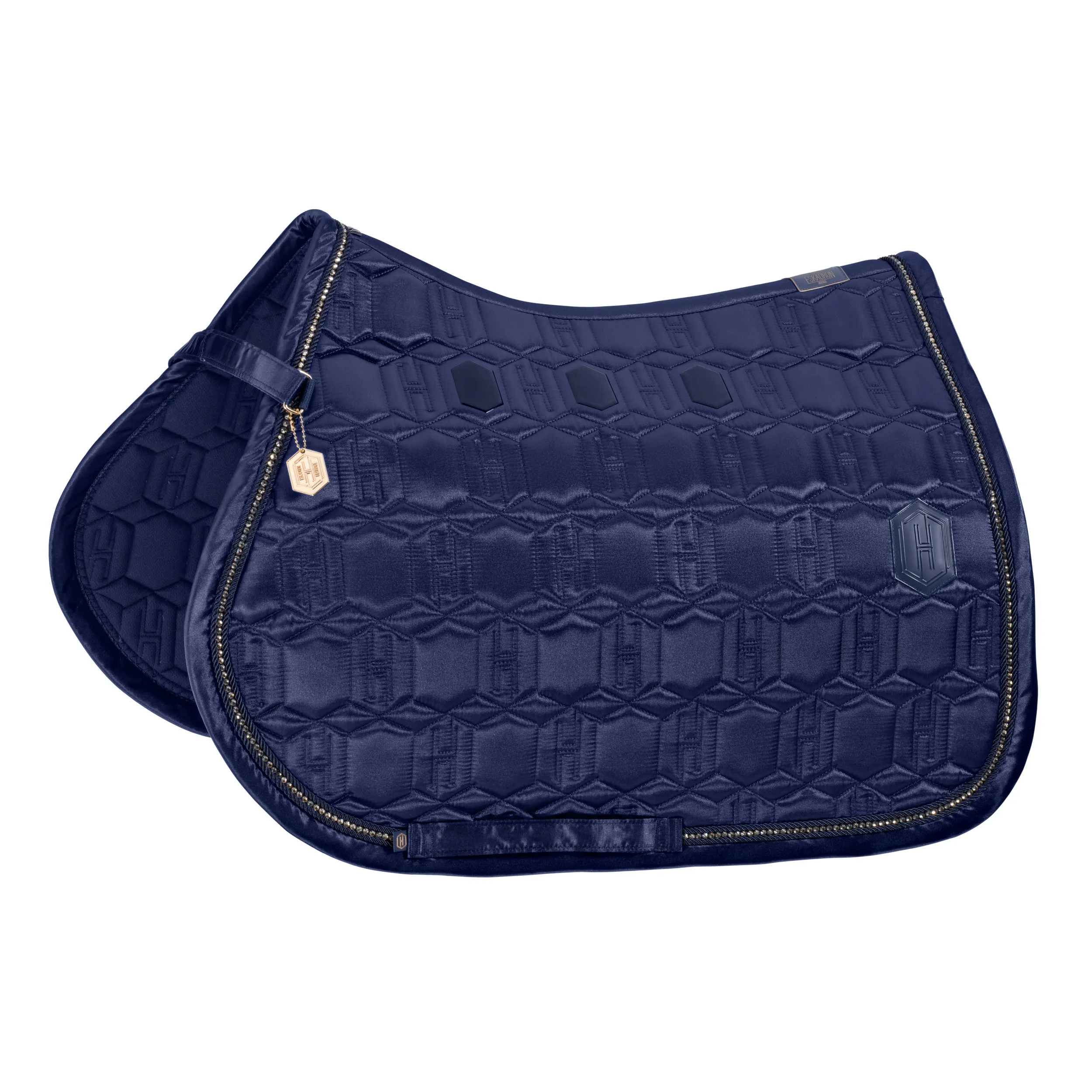 Eskadron Heritage true blue satin crystal saddlepad