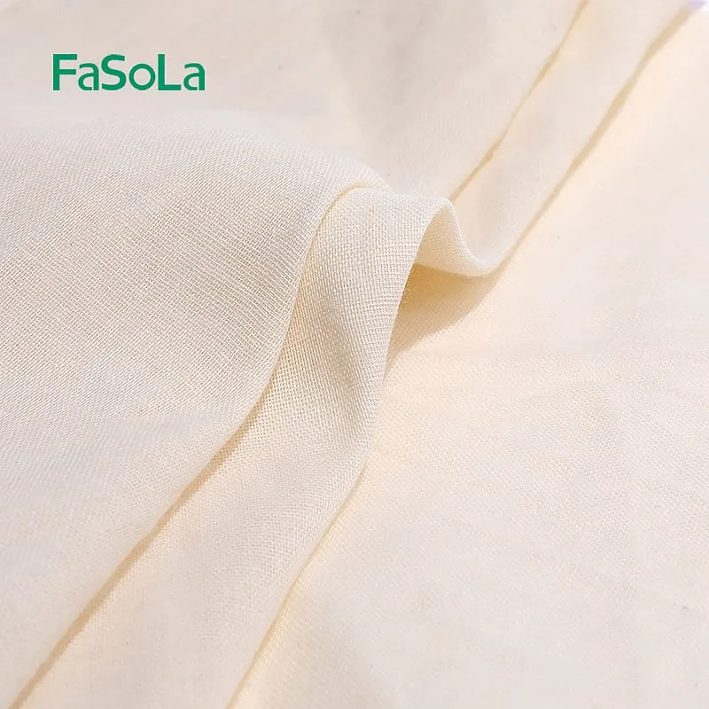 FaSoLa Cotton Steamer Cloth - Beige, 30cm Diameter, 5 Pieces