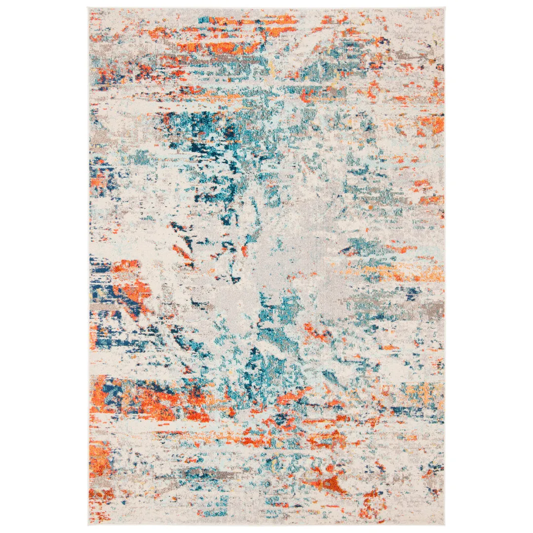Felty Abstract Cream/Orange/Blue Rug Langley Street® Rug Size: Rectangle 2'2" x 4'