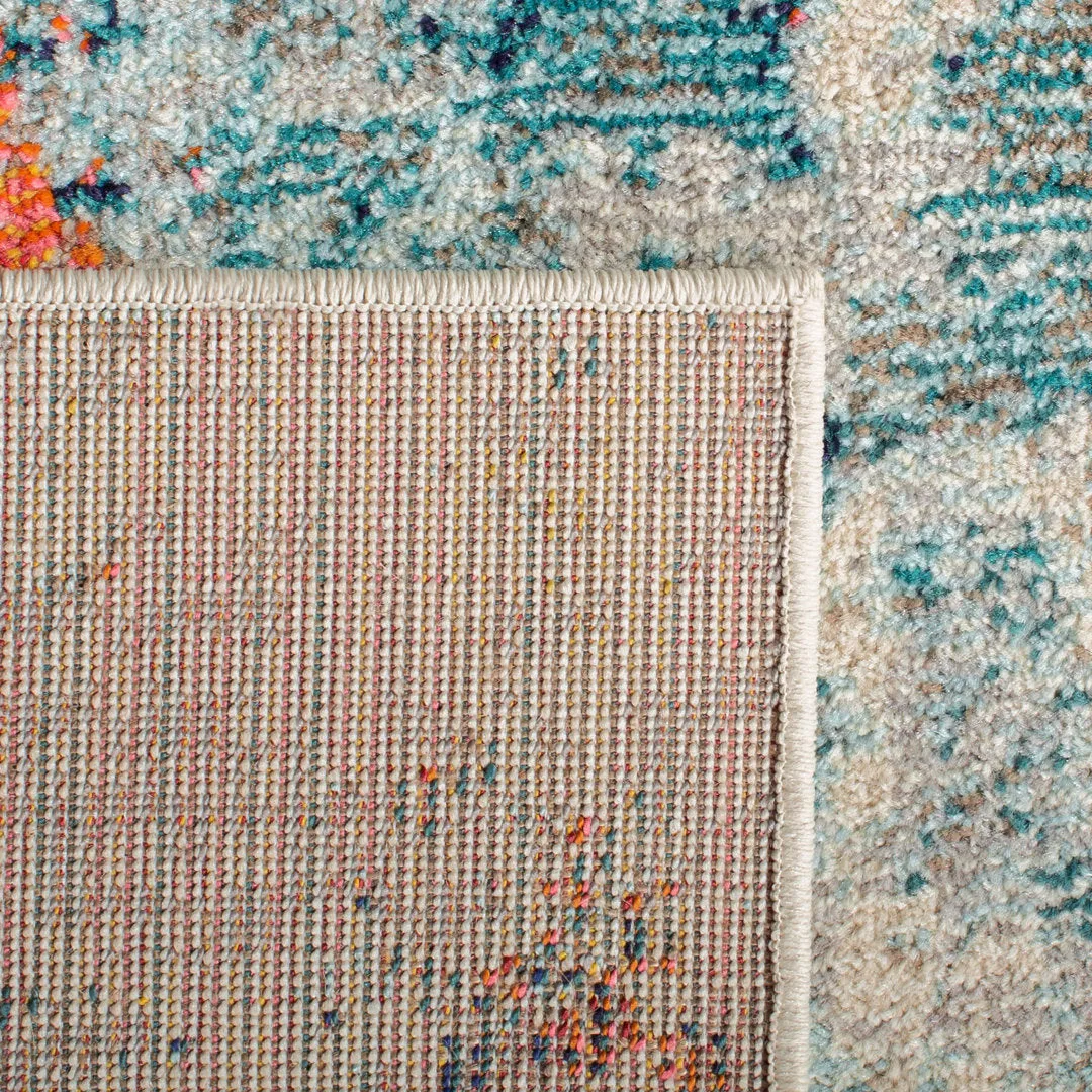 Felty Abstract Cream/Orange/Blue Rug Langley Street® Rug Size: Rectangle 9' x 12'