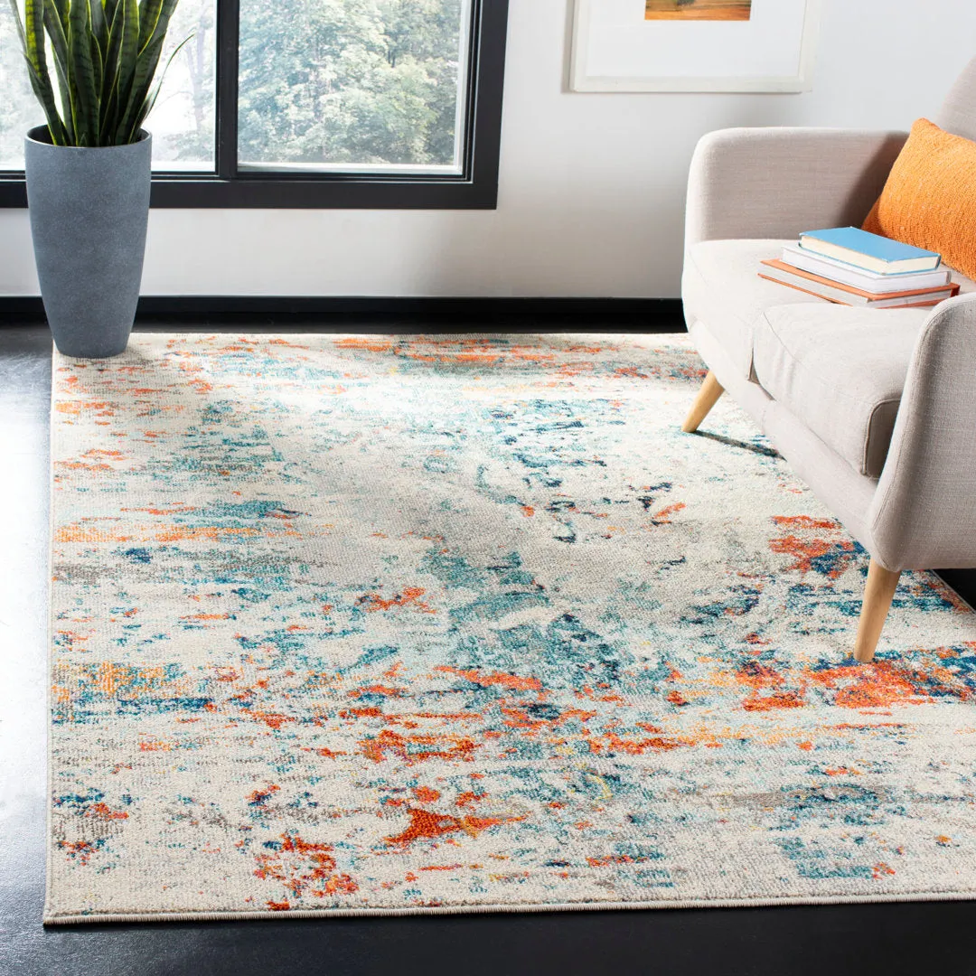 Felty Abstract Cream/Orange/Blue Rug Langley Street® Rug Size: Rectangle 9' x 12'