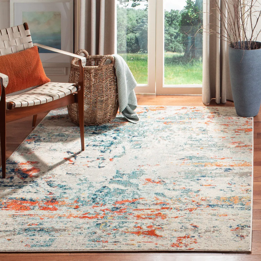 Felty Abstract Cream/Orange/Blue Rug Langley Street® Rug Size: Rectangle 9' x 12'