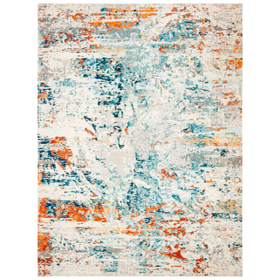 Felty Abstract Cream/Orange/Blue Rug Langley Street® Rug Size: Rectangle 9' x 12'