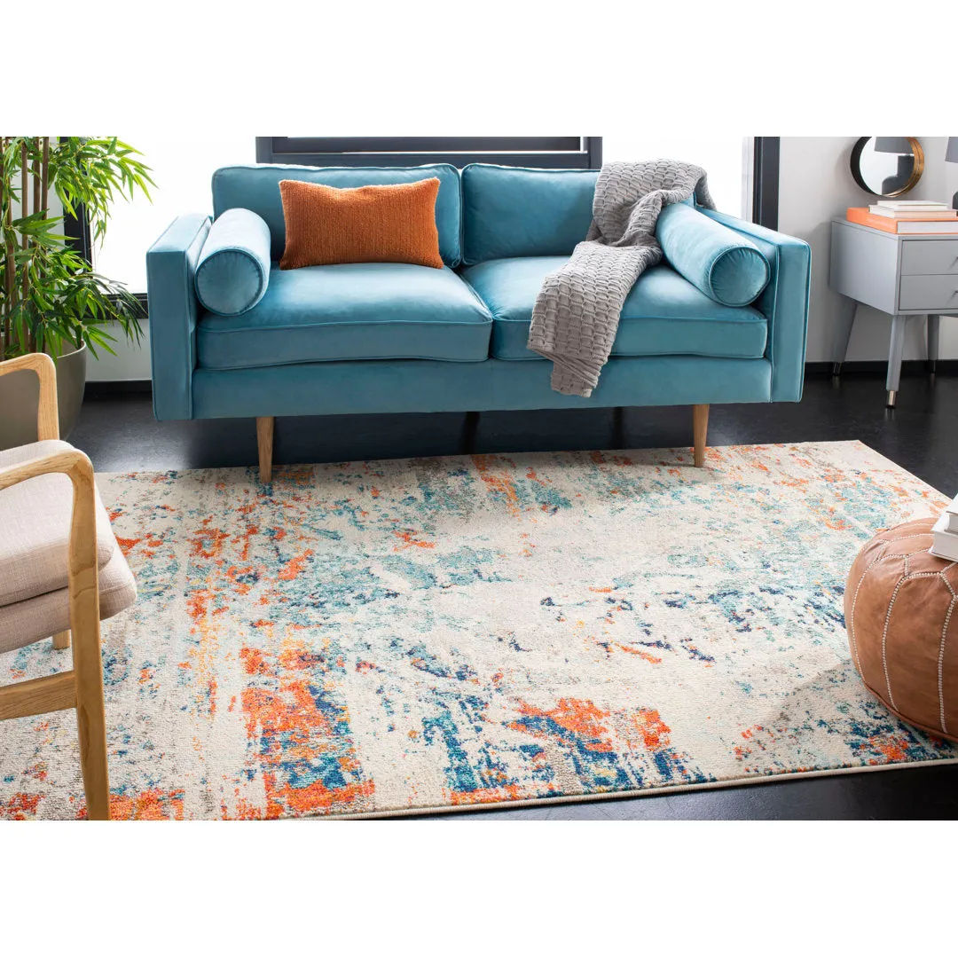 Felty Abstract Cream/Orange/Blue Rug Langley Street® Rug Size: Rectangle 9' x 12'
