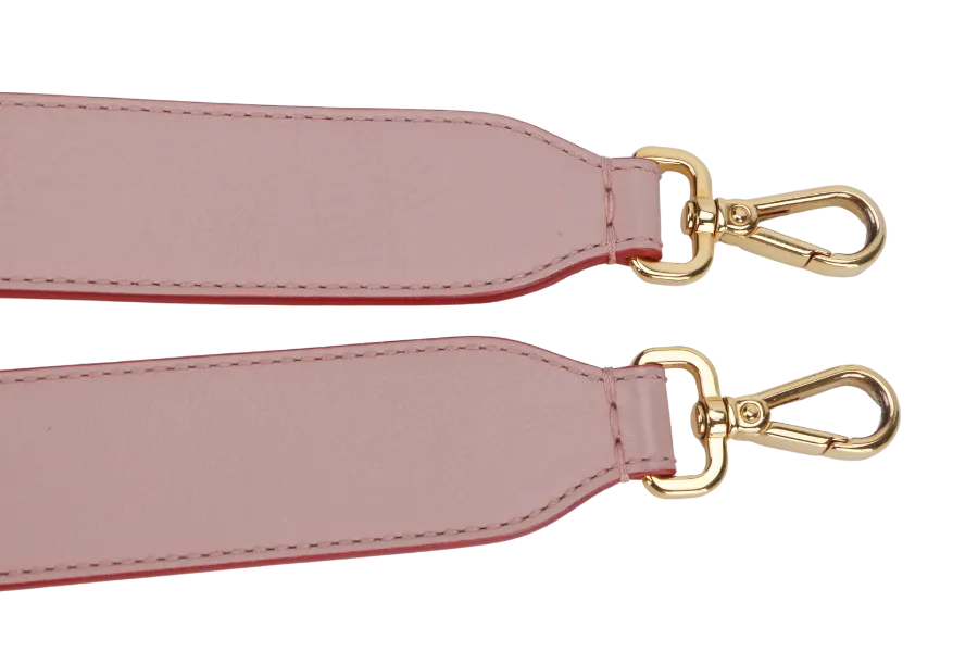 FENDI BAG STRAP PASTEL PINK-YELLOW CALF LEATHER GOLD HARDWARE WITH DUST COVER