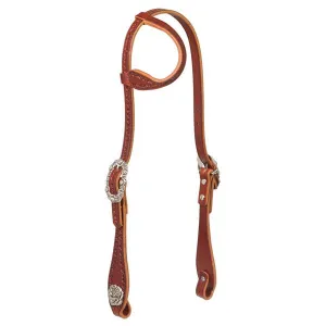 Filigree Hand Tooled Sliding Ear Headstall