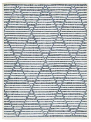 Finnlett Cream/Blue 5'3" x 7' Rug