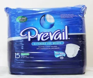 First Quality NTB-014 Prevail® PM Extended Wear Brief, X-Large 59-64", CS/60