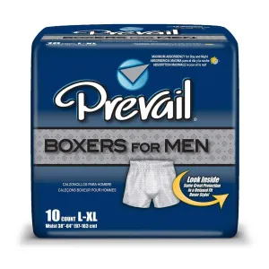First Quality PBM-513 Prevail Mens Boxers, Max Abs, Large/X-Large 38-64, 40/CS