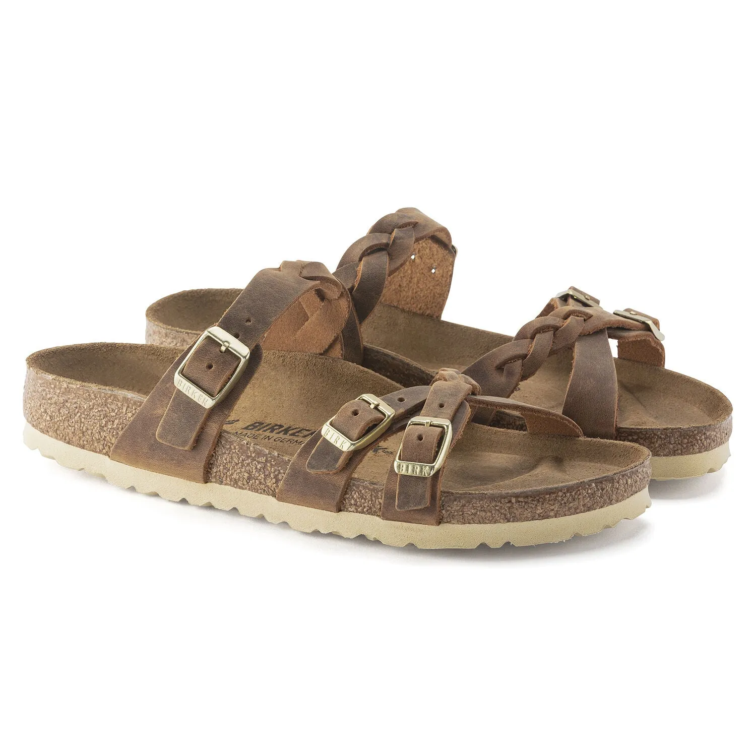 Franca Braided Sandal Cognac
