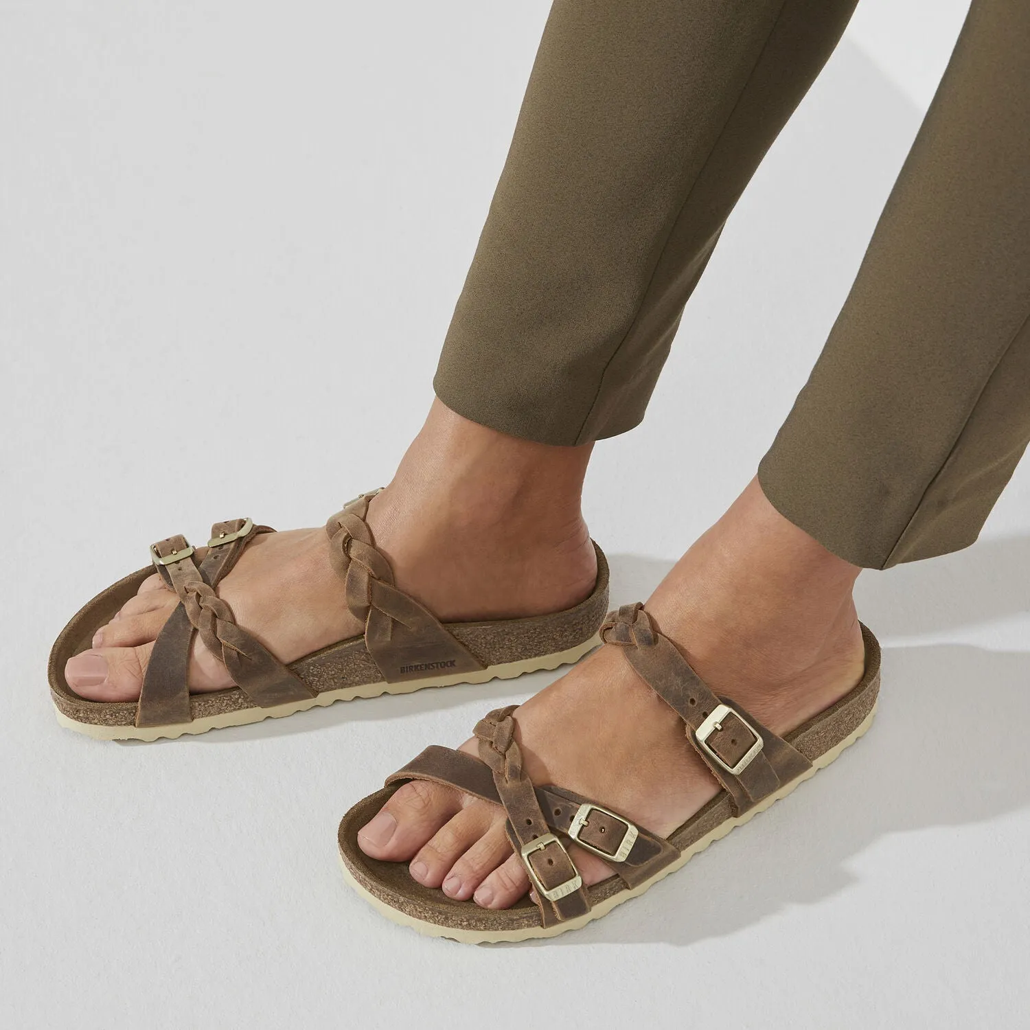 Franca Braided Sandal Cognac