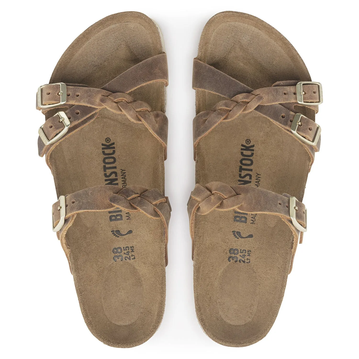 Franca Braided Sandal Cognac