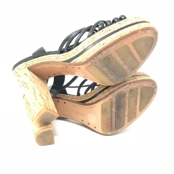 FRYE Lena Strappy Leather Cork Platform Sandal 9.5