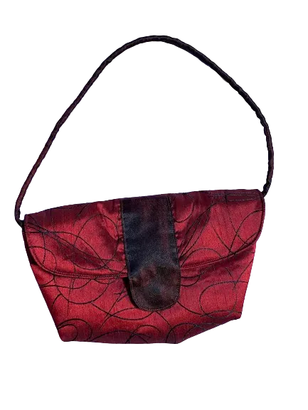 Gaia Designs Burgundy Short Strap Cloth Purse