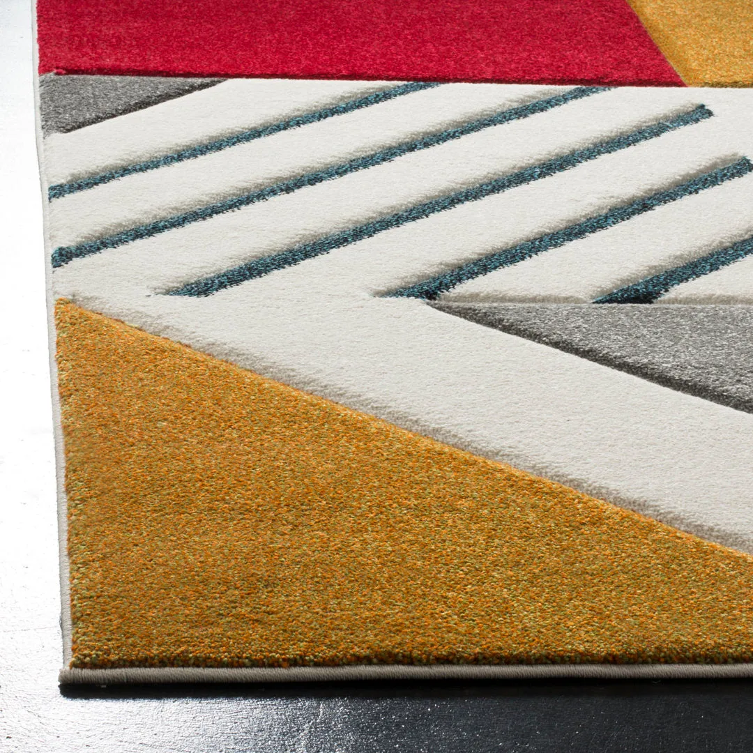 Garima Performance Geometric Rug Ivy Bronx Rug Size: Round 5'3"