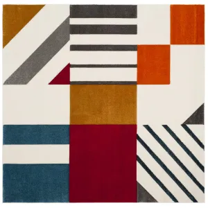 Garima Performance Geometric Rug Ivy Bronx Rug Size: Square 4'