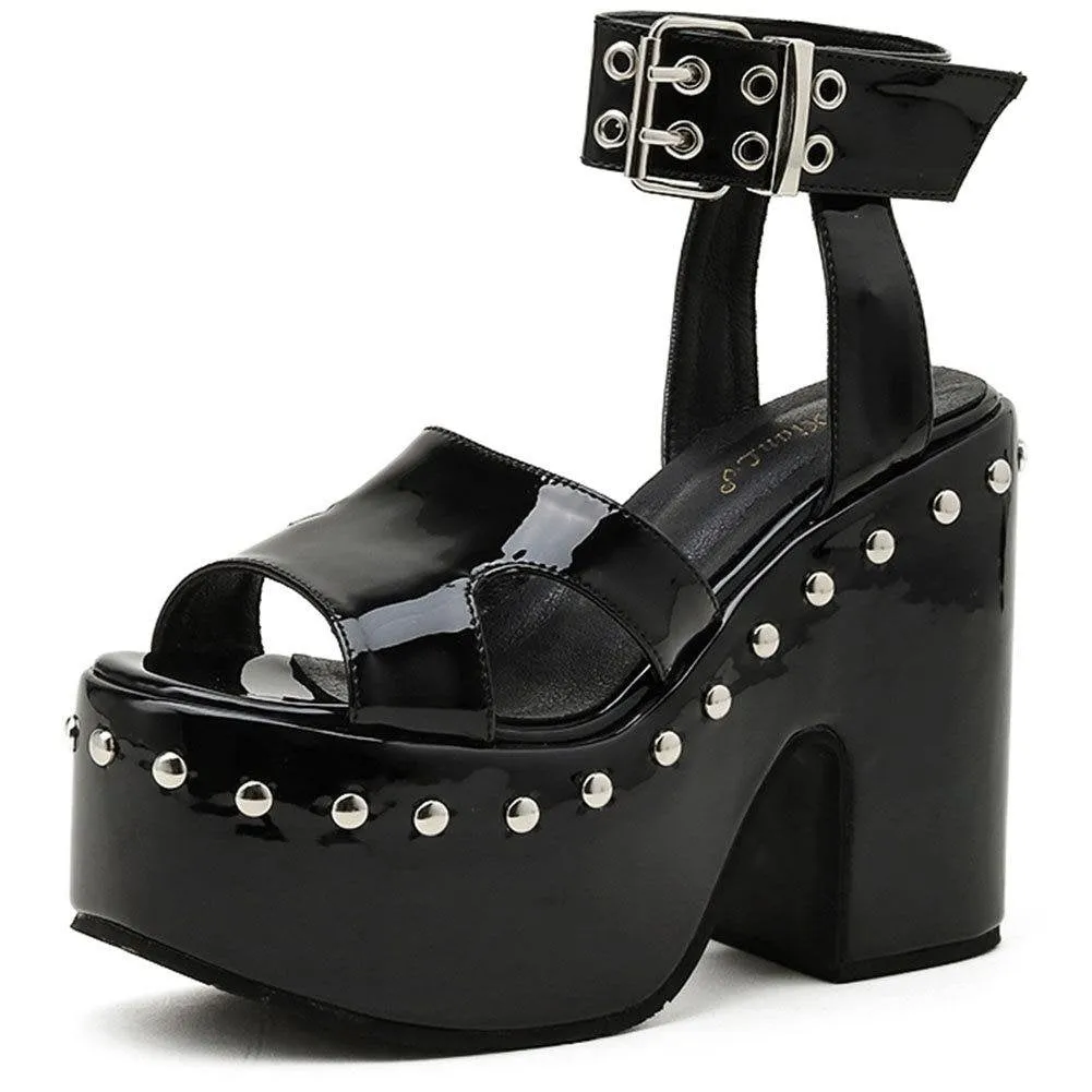Goth platform sandals