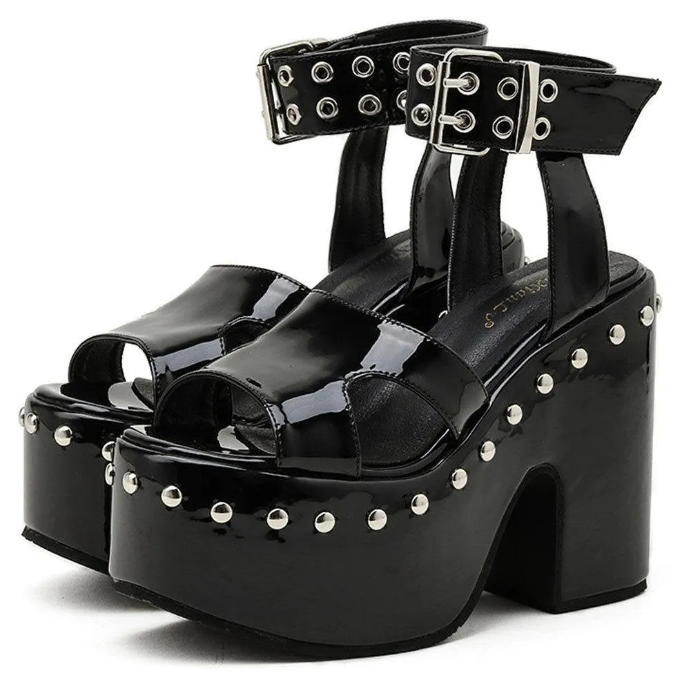 Goth platform sandals