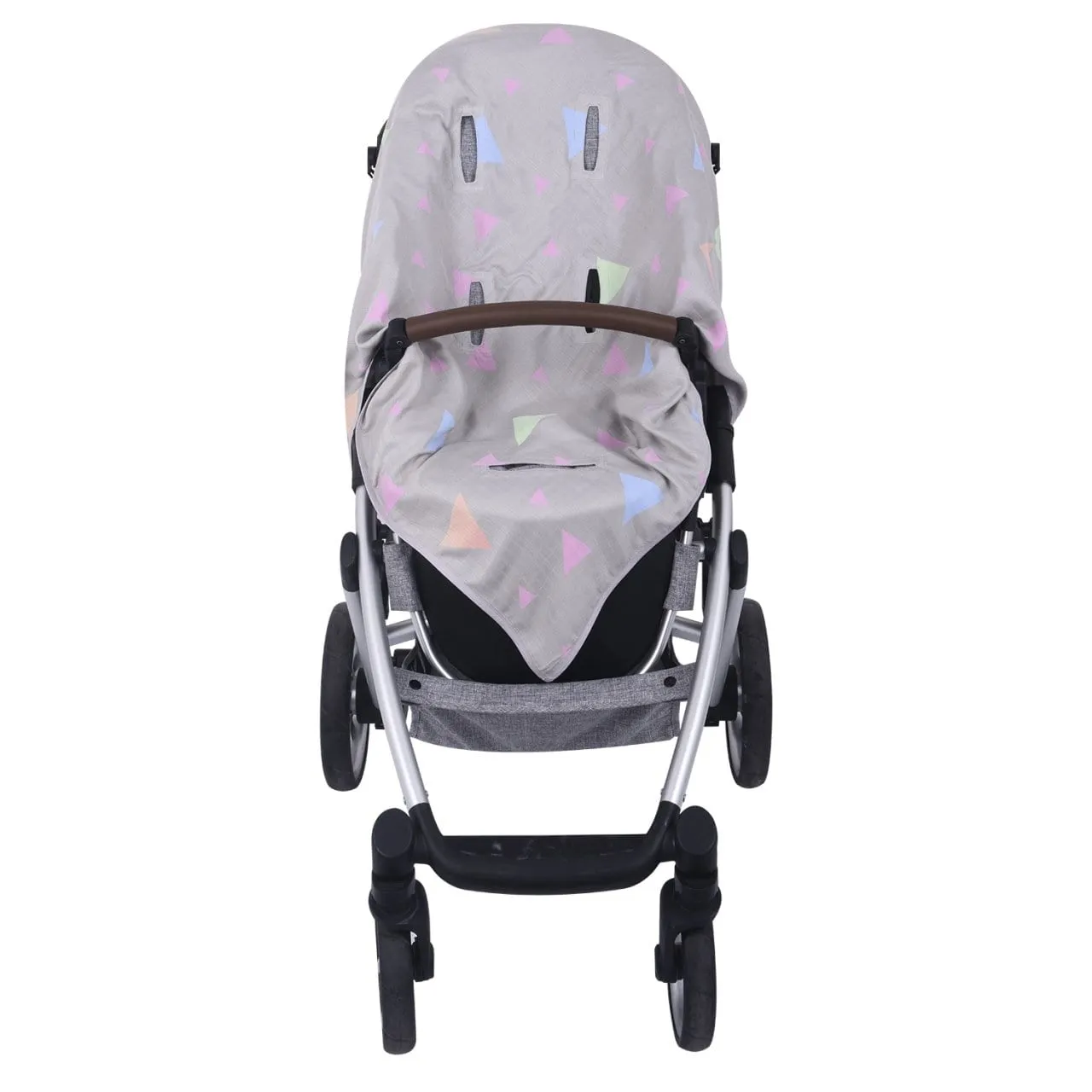 Grey Triangle Bamboo Push Chair Cloth