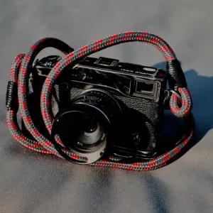 Grey/Burgundy Camera Strap