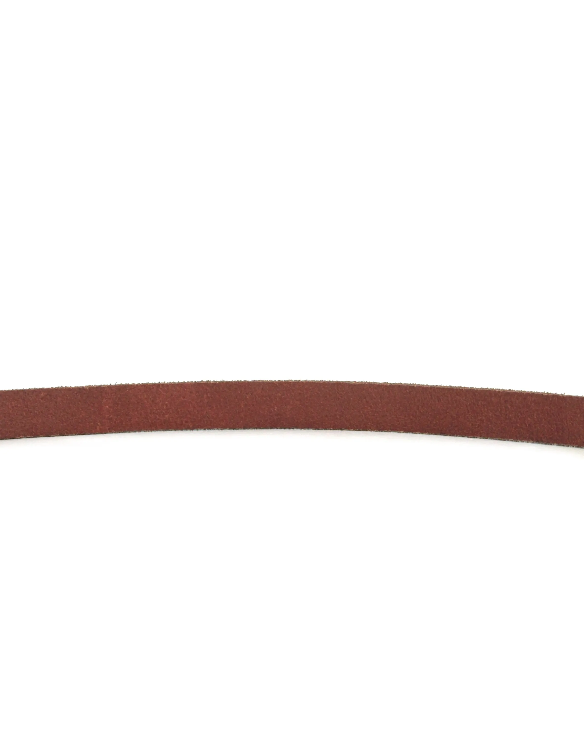 Gucci NWT Brown Leather Thin Belt w. Tiger Head Buckle sz 80