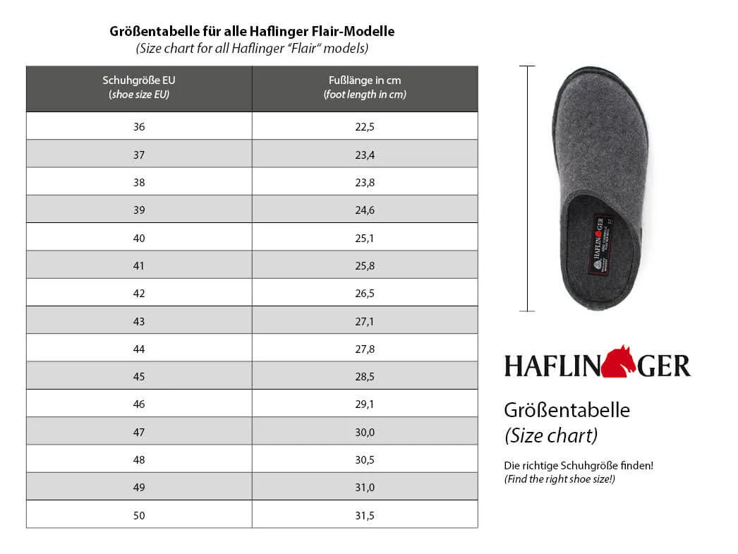 HAFLINGER Men Women Felt Slippers 'Flair Crossroad', green