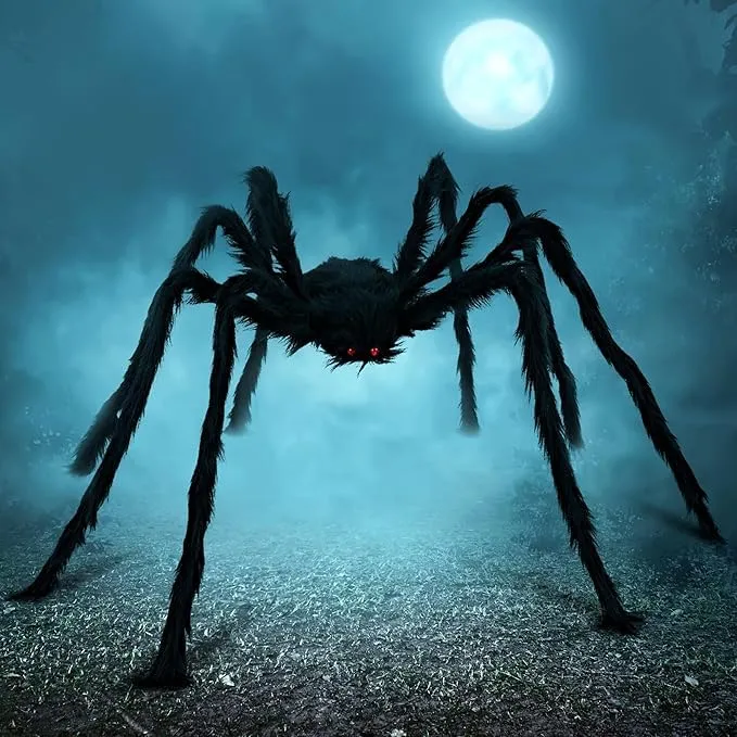 Halloween Spider 90cm Giant Spider Giant Halloween Spider for Halloween Decorations Outdoor Fake Spiders - Halloween Giant Spider Big Spider Halloween Decorations Indoor Halloween Spiders 1pcs