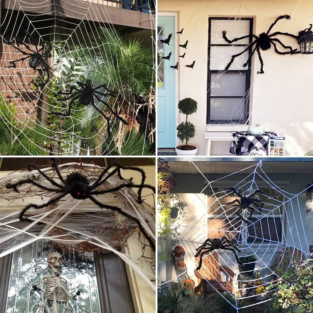 Halloween Spider 90cm Giant Spider Giant Halloween Spider for Halloween Decorations Outdoor Fake Spiders - Halloween Giant Spider Big Spider Halloween Decorations Indoor Halloween Spiders 1pcs