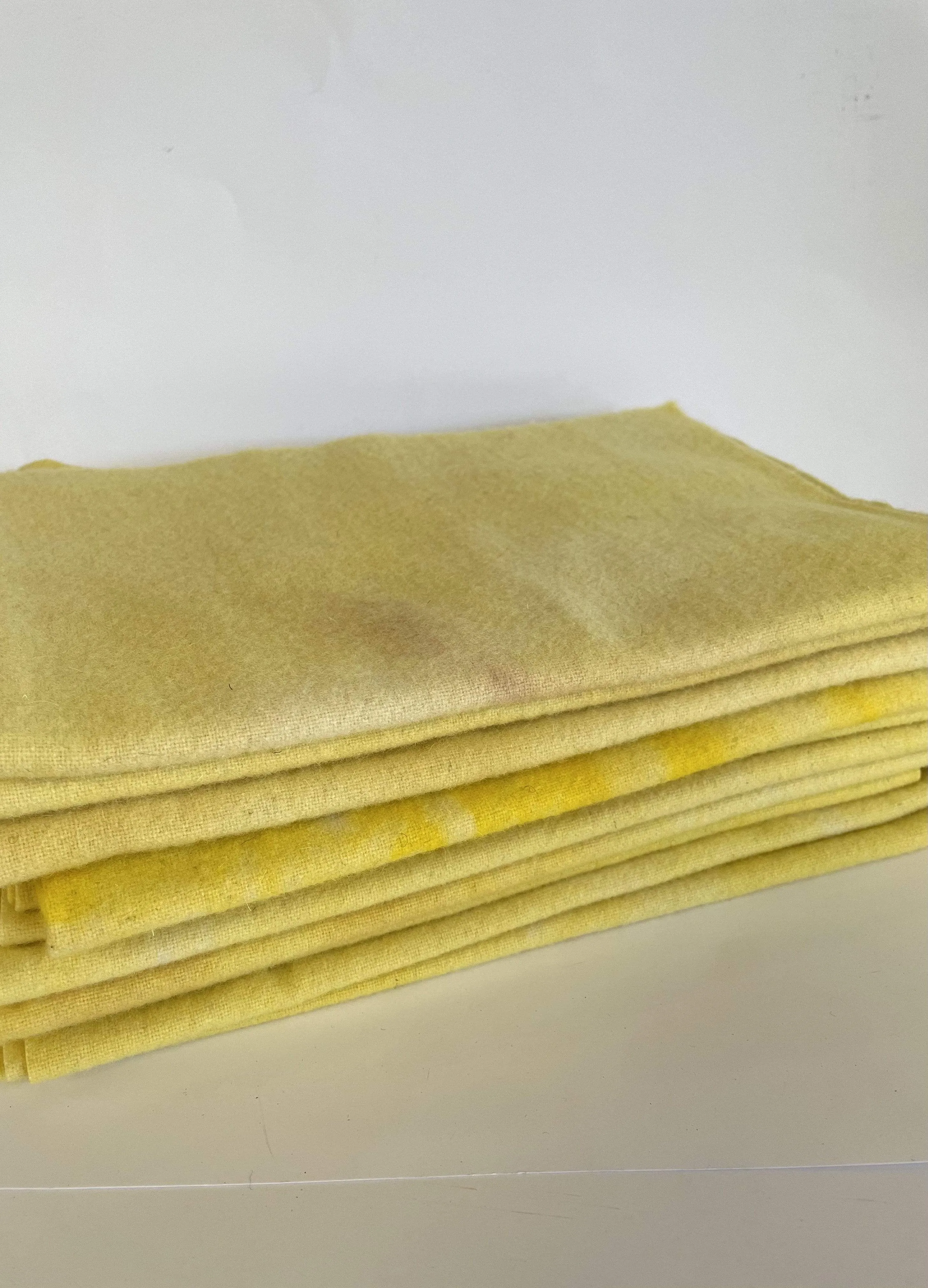 Hand-Dyed Wool Cloth - Shades of Citrine