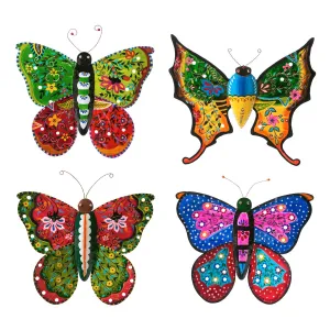 Hand Painted BoHo Butterflies, 4 Asst.,6awd171