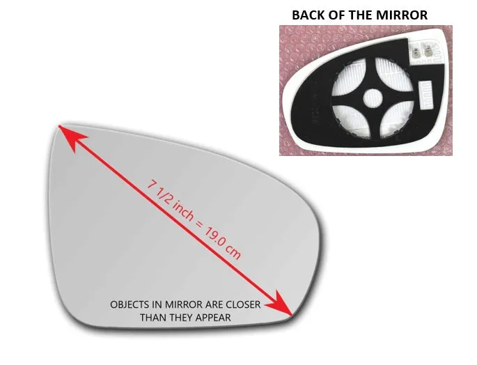 Heated Left Driver Side Mirror glass for Mercedes-Benz CLS63_AMG 2009 - 2011