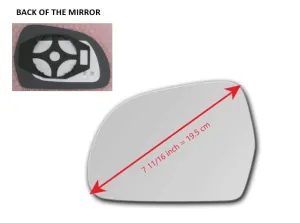 Heated Mirror Glass with Plastic Backing Plate Attached for Audi Q3 2015 - 2018