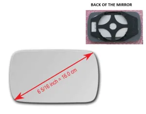 Heated Mirror Glass With Plastic Backing Plate Attached for BMW 318TI 1996 - 1999