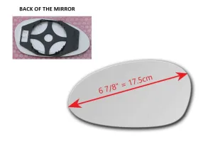 Heated Mirror Glass With Plastic Backing Plate Attached for BMW 325XI 2006