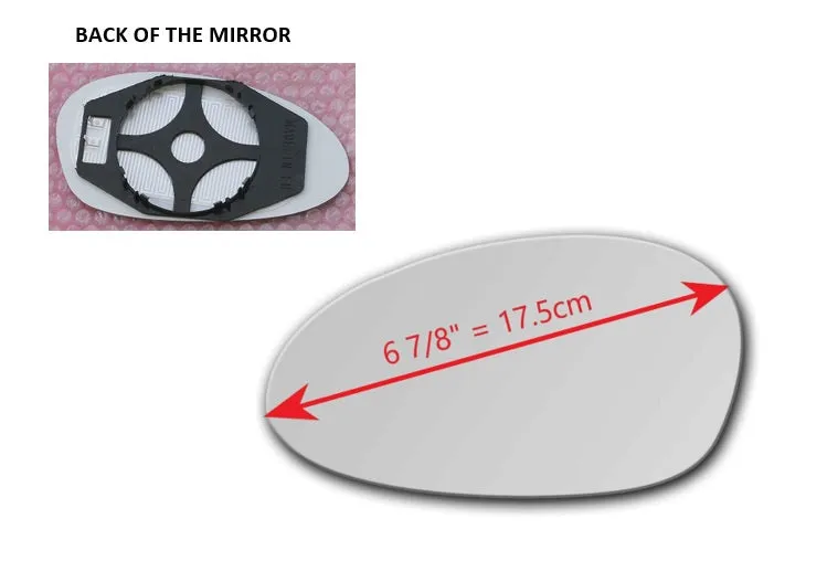 Heated Mirror Glass With Plastic Backing Plate Attached for BMW 325XI 2006
