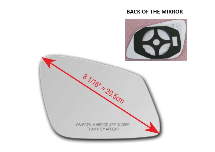 Heated Mirror Glass with Plastic Backing Plate Attached for BMW F01 F02 F03 F04 750i XDRIVE 2010 - 2015