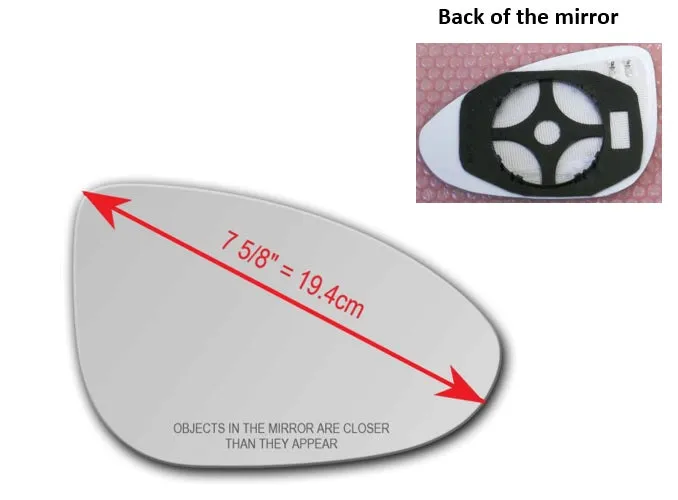 Heated Mirror Glass with Plastic Backing Plate Attached for Chevrolet Sonic 2012 - 2021