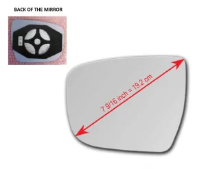 Heated Mirror Glass With Plastic Backing Plate Attached for Nissan Pathfinder 2017 - 2021