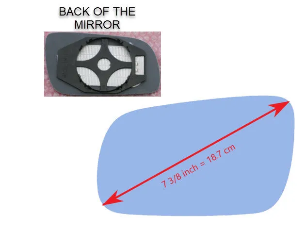 Heated Mirror Glass with Plastic Backing Plate Attached for Volkswagen VW Jetta City 2007 - 2009