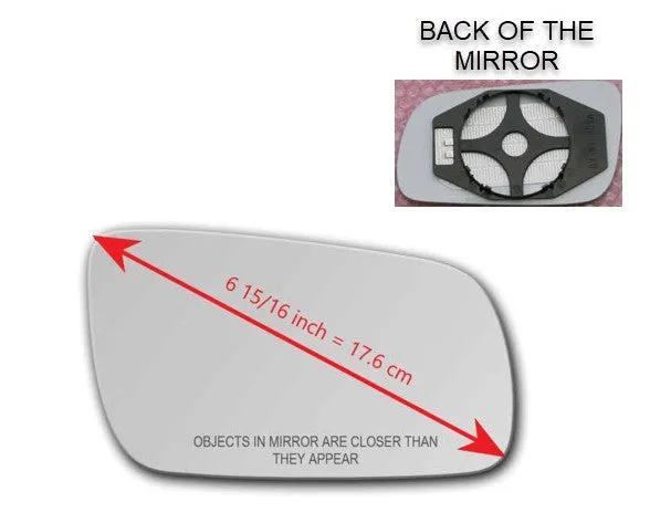 Heated Mirror Glass with Plastic Backing Plate Attached for Volkswagen VW Jetta City 2007 - 2009