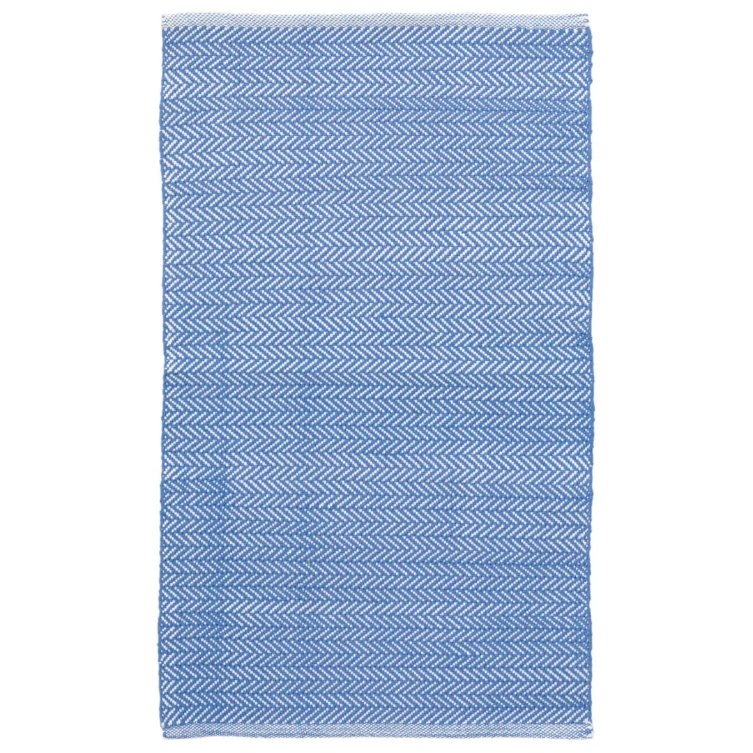 Herringbone Indoor/ Outdoor Rug - French Blue