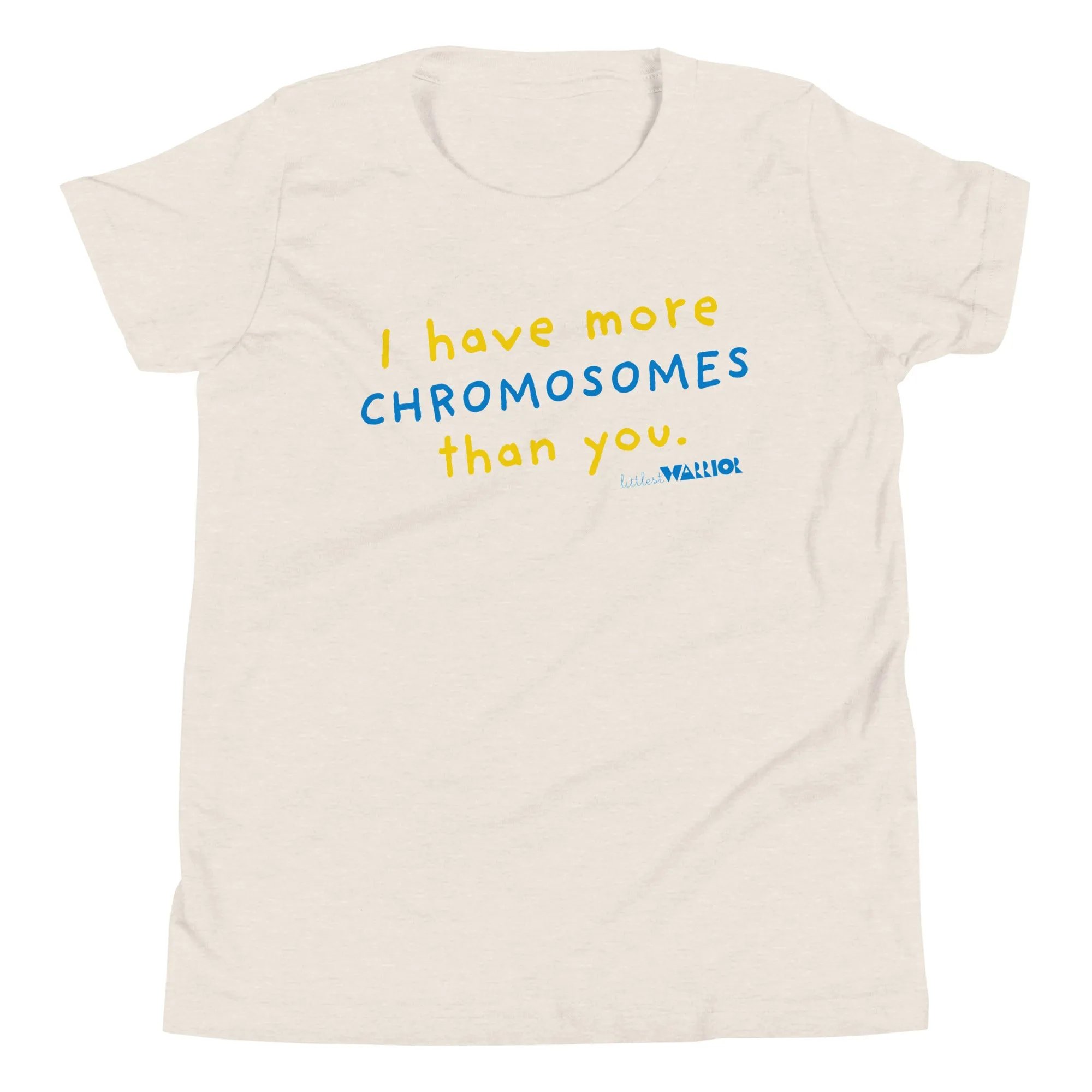I have more Chromosomes than you - blue - Youth Short Sleeve Tee