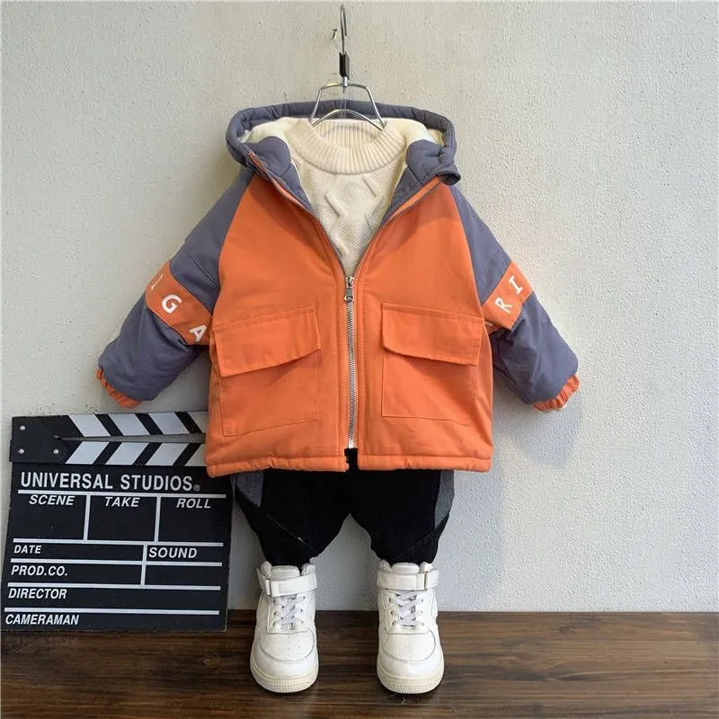 INSTOCK-Boys Plush Cotton Jacket