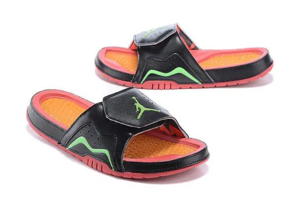 Jordan Hydro 7 Retro Slide Black Pink Orange Green