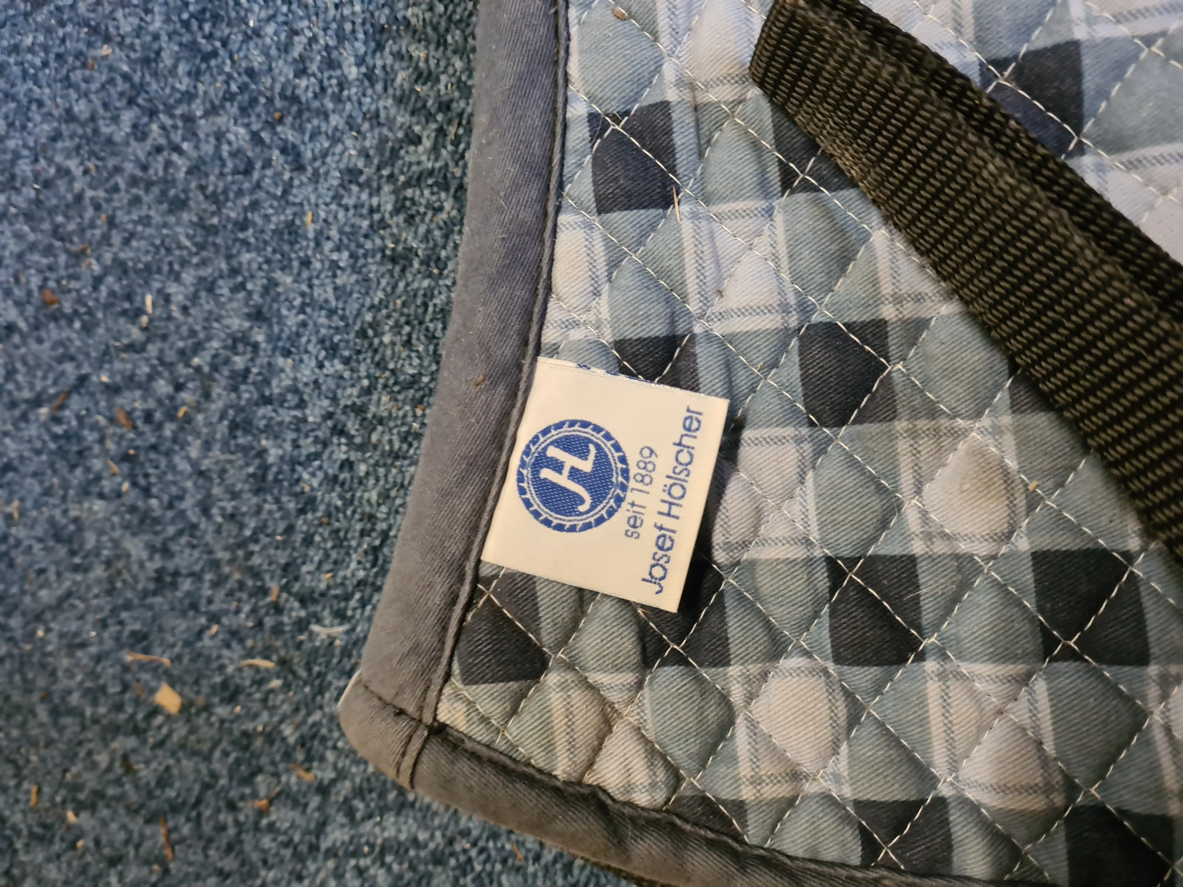 Josef Holscher blue pattern saddle pad in full size (FREE POSTAGE)