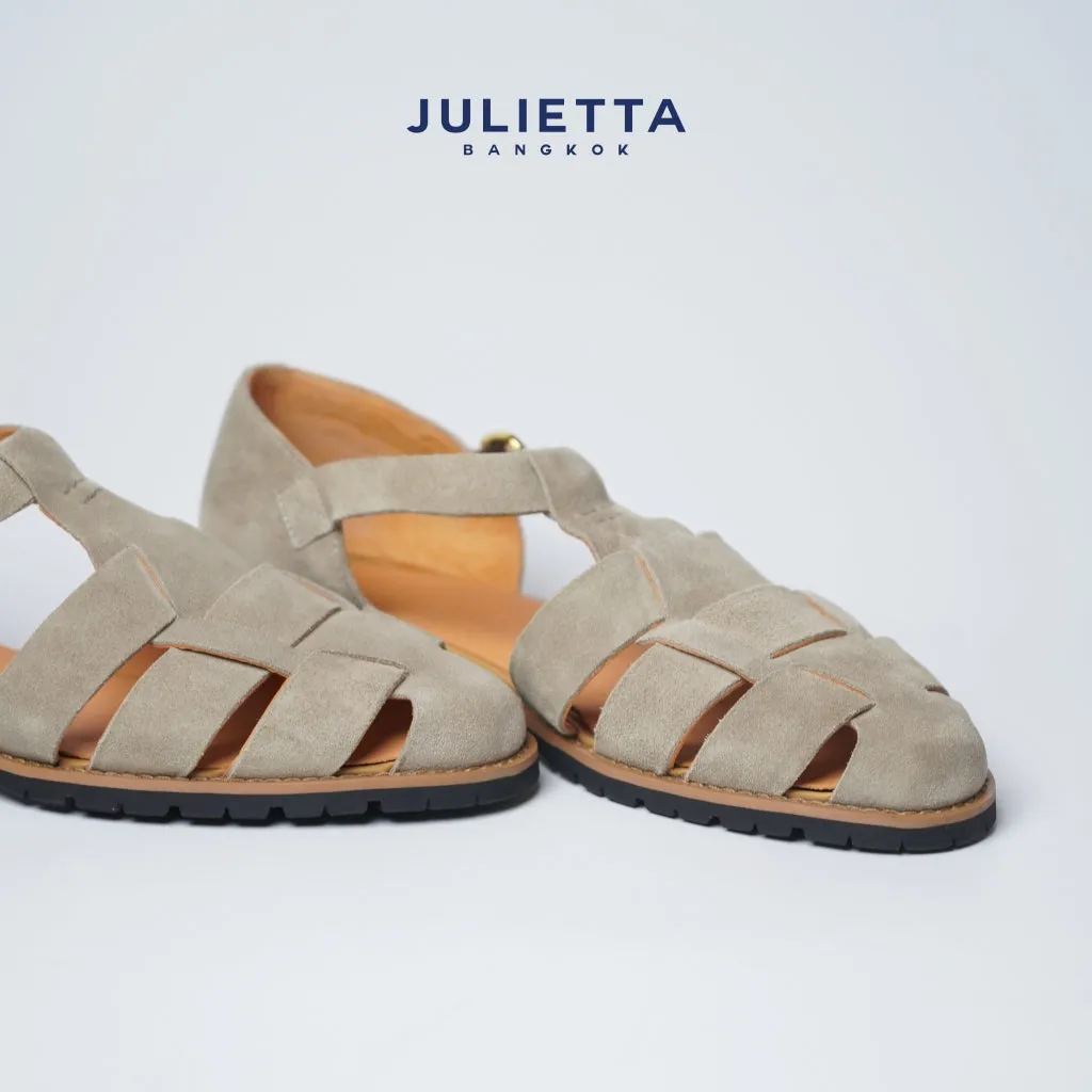 JULIETTA - Porto Fisherman Sandals Suede : Sand Beige