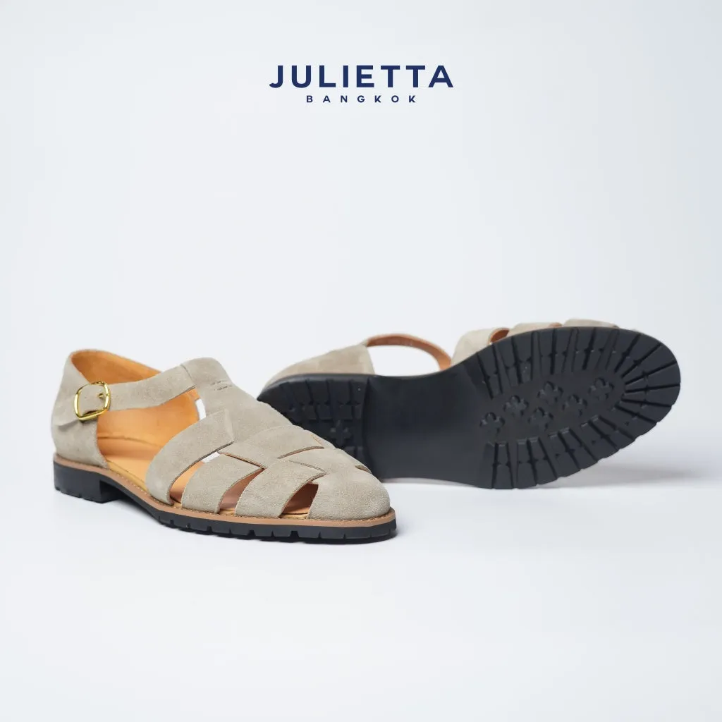 JULIETTA - Porto Fisherman Sandals Suede : Sand Beige