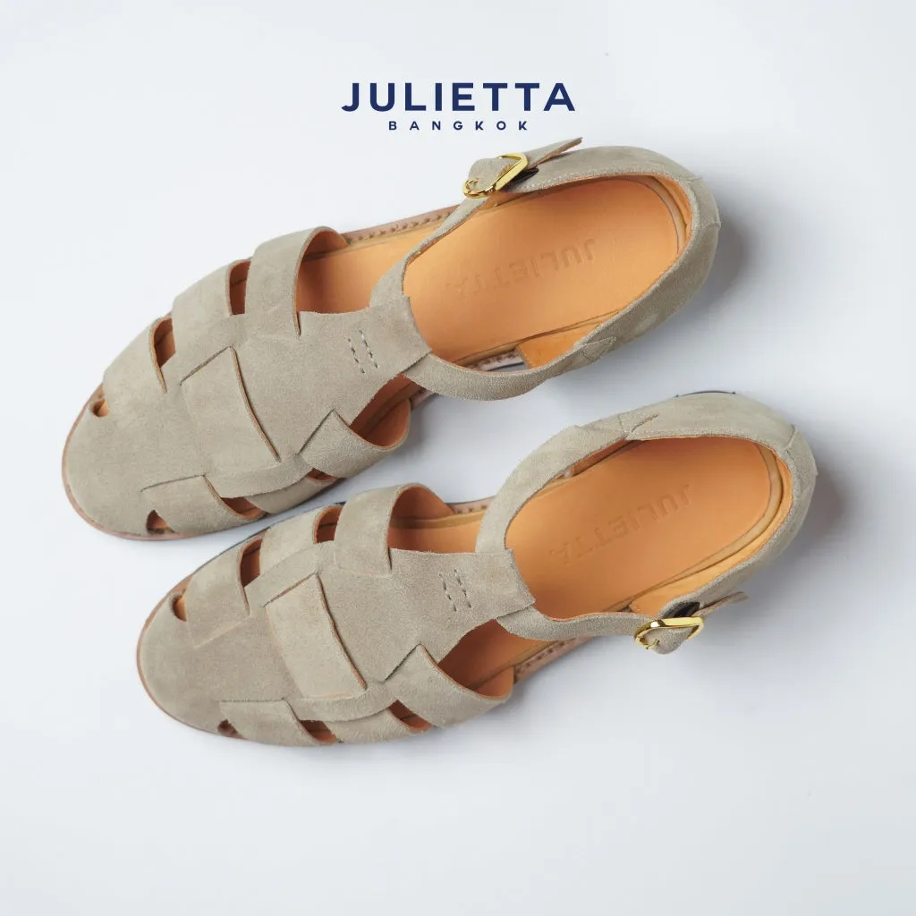 JULIETTA - Porto Fisherman Sandals Suede : Sand Beige