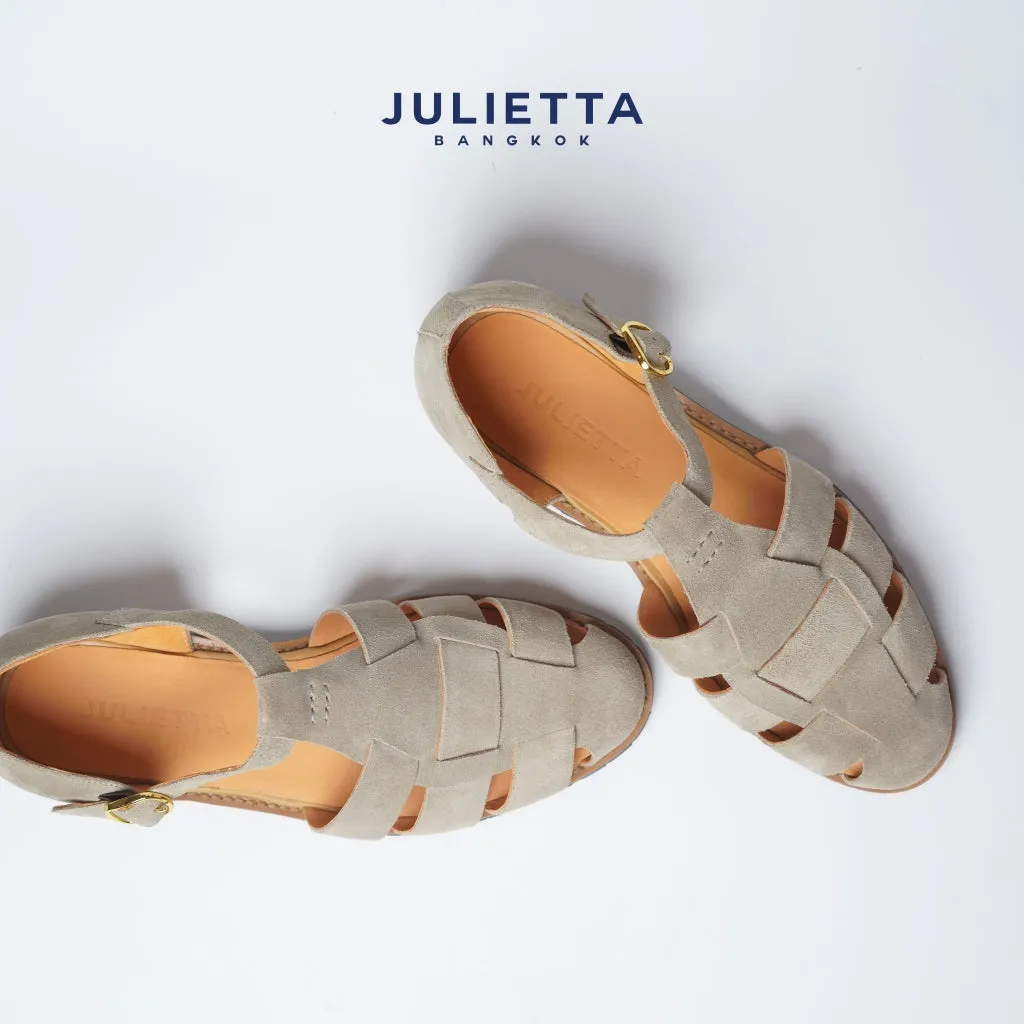 JULIETTA - Porto Fisherman Sandals Suede : Sand Beige
