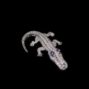 Kid Gator Paperweight Collectible Featuring Premium® Crystals | Tanzanite Eyes